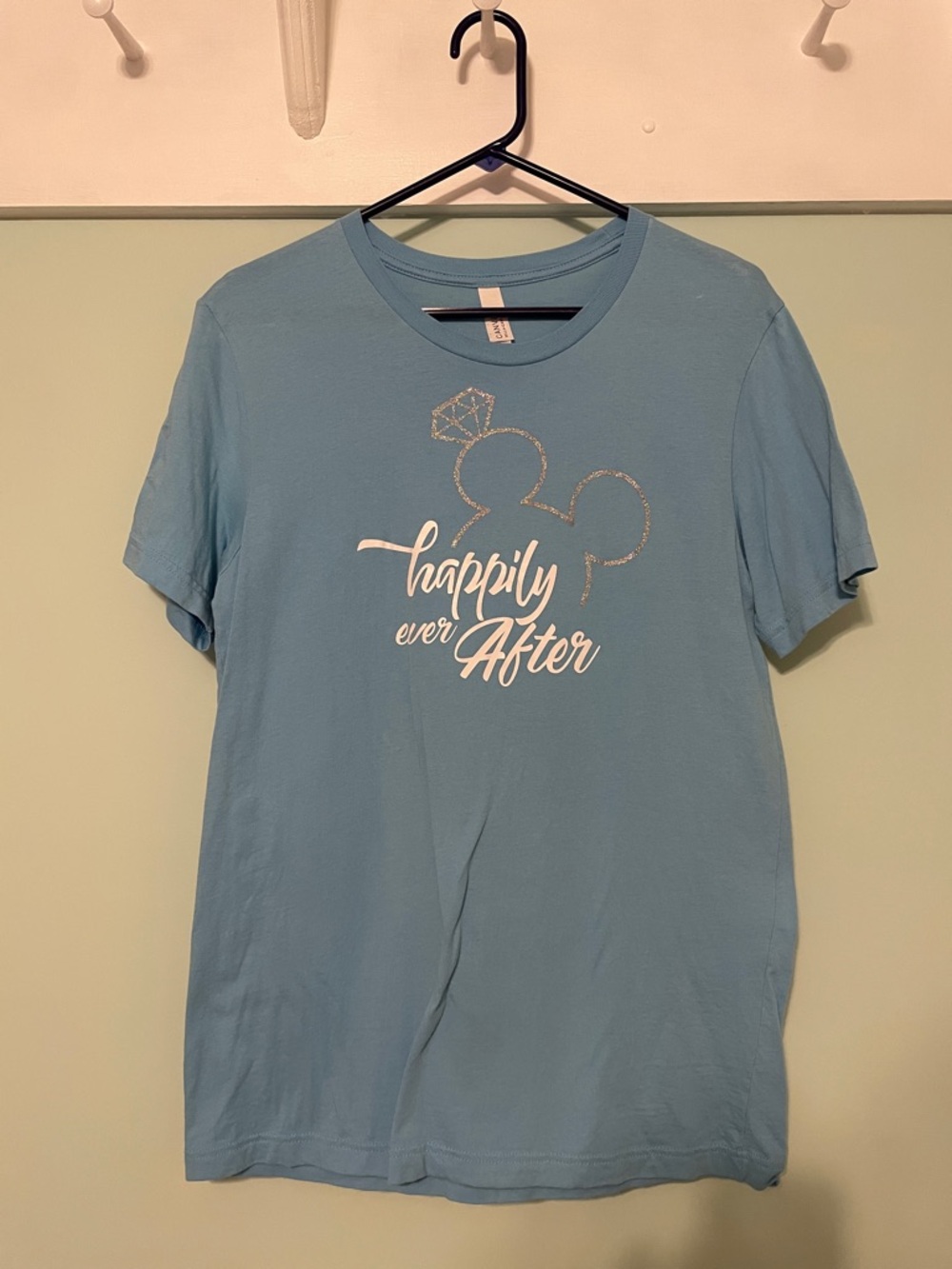 Mickey Happily Ever After Tshirt Wedding Honeymoon Glitter